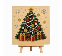Christmas Pearl Art Kits for Adults, Christmas Tree DIY Craft for Adults | 20x20cm Beginner Friendly Handmade Hobby Set, Ideal for Hobbies Club Activities, Birthday, Christmas, Secret Santa Gifts