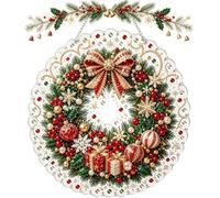 Christmas Pearl Diamond Art Hanging Ornament Kit 20cm DIY (A)