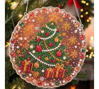 Christmas Pearl Diamond Art Kits Adults, Hangable Xmas Pearl Beads Art | DIY Diamond Painting Christmas, for Home Decor