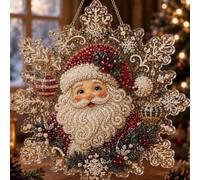 Christmas Pearl Diamond Art Painting Pendant, Fun DIY,7.87in (Style E)