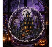 Christmas Pearl Diamond Art Painting Sun Catcher Kit (Castle)
