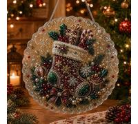 Christmas Pearl Diamond-Painting Suncatcher Kit, DIY Craft