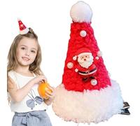 Christmas Pearl Hair Clip - Pearl Christmas Hat Hairpin Decor,Lightweight Design Hair Shaping Tool for Themed Parties, Friends Parties, Family Gatherings, School Activities