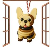 Christmas Pendant Craft Set - Pendant in Dog Shape, Craft Supplies for Ornaments | For Women and Men and Students Family Christmas Tree Crochet Car Rear View Mirror Wall