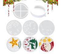 Christmas Pendant Mould 3 Pieces Reusable Holiday Hollow Mould | Reindeer Star Sign Ornament Shape for Children Adults Couples at Home School Studio and Classroom