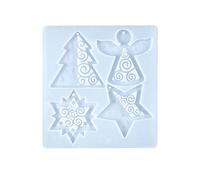 Christmas Pendant Silicone Mold Epoxy Resin Molds Little Angel Christmas Tree Hanging Tags Home Decorations Resin Mold