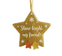 Christmas Pendants, with Timeless Design, 8x7.3x1.5cm, Friendship Keepsake Christmas Pendant, Sea Glass Friendship Decor, Handcrafted Detailing, for Best Friends