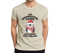 Christmas Penguin Donut Kalorien haben Urlaub Funny Gift Men's T-Shirt, natural, L