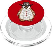 Christmas Penguin Gingerbread Cowboy Texas Hat PopSockets PopGrip for MagSafe