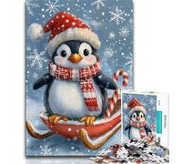 Christmas Penguin Jigsaw Puzzles 2000 Pieces for Adults Teens,Family Game Stress Reliever Difficult Challenge Artists Collection,Fine Art 70x100cm