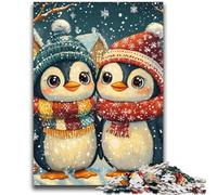 Christmas Penguin Jigsaws Puzzles 2000 Pieces for Adults Gifts,Stress Reliever Staycation Kill Time with Matching Poster And Trivia Sheet (70X100cm)