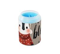 Christmas Penguin Portable Dog Foot Washer with Soft Silicone Brush Feet Grooming Supplies for Small Medium Large Breed Dogs/Cats