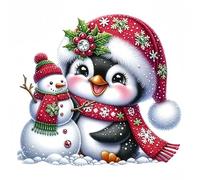 Christmas Penguin Snowman PVC Vinyl Car Decals Stickers Waterproof Self-Adhesive Decals for Cars, Laptops, Trucks, Motorcycles Wall Window Luggage Scratch Cover Door Decor Sticker