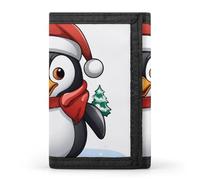 Christmas Penguin Wallet,Credit Card Holder,Three-fold Wallet for Passport Covers, Purse Passport Bag for Men Women