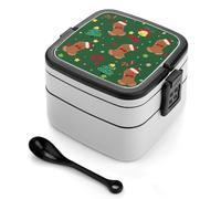 Christmas Penis Adult Bento Stackable Lunch Box Food Container Meal Prep with Cutlery