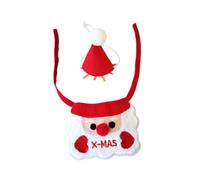 Christmas Pet Bib with Hat Set, Santa Costume Accessory for Small Dogs and Cats, Soft Polyester Bandana Scarf for Holiday Parties and Photos