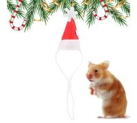 Christmas Pet Chicken Hat,Christmas Guinea Costume Santa Hat - Soft Small Hamster Hats Santa for Chinchilla, Lizard, Bearded