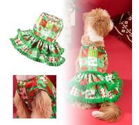 Christmas Pet Christmas Tree Layered Skirt Costume Festive Holiday Party Wear For Dogs And Cats Celebration Outfit (A, L)