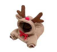 Christmas Pet Clothes Costume Reindeer Transformation Deer Hooded Sweatshirt Dog Jumper Cat Coat Warm Small And Medium Dog Hoodie
