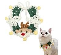 Christmas Pet Collar, Xmas Collar For Pets, Handmade Knitted Christmas Costume Suitable For Large, Medium, And Small Pets