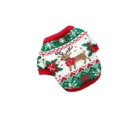Christmas Pet Costume Clothes Dog Cats Outfit Elk Knitted Sweater Festive Santa Pattern Jumper Reindeer Embroidered Sweaters Knitwear New Year Xmas