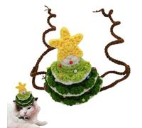 Christmas Pet Costume Decoration Christmas Theme Hats Bibs Towel Costume Dog Saliva Accessory Woolen Hat V3U1 Bear