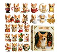 Christmas Pet Countdown Calendars - 24 Day Decor 2D Ornament - Pet Advent Christmas Calendar,for Kids Toddler Teen Adult Boy Girl Women Men Family Vacation Holiday Classroom Desk Wall