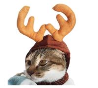 Christmas Pet Hat Cute Antlers Saliva Towel Cat Headgear Hat Birthday Dress Up Plush Rabbit Ears Bouncy Halloween Accessory(8)