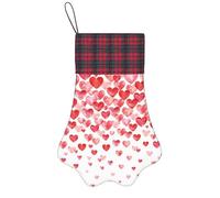 Christmas Pet Pow Falling Red Hearts Socking, Christmas Decorative Socks, Puppy Holiday Socks, Fashionable Cute Decorative Socks