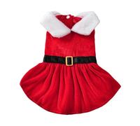 Christmas Pet Princess Dress - Cosplay Warm Dog and Cat Outfit Soft, Comfortable, and Cute, Suitable for Small(S)