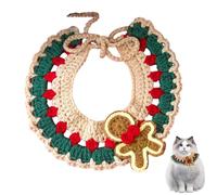 Christmas Pet Scarf, Christmas Pet Neck Ornaments-Handmade Kitten Crochet Woolen Bib, Adjustable Hand-Woven Christmas Pets Scarf For Cats, Puppy, Kitten, Pets