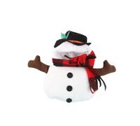 Christmas Pet Snowman Dress, Stretchy Fleece Lined Dog Clothes, Breathable Polyester Fabric for 5-15 kg Puppy, Dog Outfit, Zippers