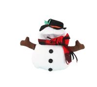 Christmas Pet Snowman Dress, Stretchy Fleece Lined Dog Clothes, Breathable Polyester Fabric for 5-15 kg Puppy, Dog Outfit, Zippers