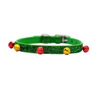 Christmas PET Supplies Adjustable Colorful Bells PET Dog Collar Necklace | Polyester Festive Decoration, Yellow Green Color Options, for Kittens, Cats, Walking Dogs, Indoor Use Random Color