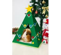 Christmas Pet Tipi Tent for Small Animals - Cozy Holiday Hideaway for Rabbits, Guinea Pigs & Ferrets, 40×40×55 cm