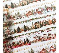 Christmas PET Washi Tape,Winter Scrapbook Sticker for Journaling Supplies | Christmas scrapbook stickers,Winter Junk Journal Supplies for Bullet Journaling,Card Making,Laptop DIY,Gifts,Notebook,Adult