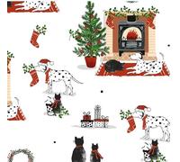 Christmas Pets -Printed Cotton 44’ Wide-. 100% Cotton. Ideal for Crafts, Patchwork, and Dressmaking