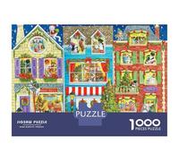 Christmas Pets Scene 1000 Pieces Jigsaw Puzzle Premium Jigsaw Puzzle Sturdy Cardboard DIY Fun Challenging Family Game Beautiful Decor Kids 52x38cm/1000pcs