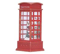 Christmas Phone Booth Decoration, Santa Telephone Booth Decor, Telephone Booth Ornaments Santa Claus/Snowman/Christmas Tree Luminous Ornament, Night Light Festival Gift Home