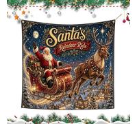 Christmas Photo Backdrop - 74.8x47.2 Inch, Vintage Winter, Santa Snowman, | Winter Holiday Backdrop - Festive Photography Scene for Christmas | Fabric Material, Santa Artwork, Snowman Design, Party
