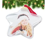 Christmas Photo Decorations - Small Transparent and Fillable Frames | Perfect for Decorating Tree and Wall, Portable Hanging Ornaments That Add A Special Touch To Your Decoration