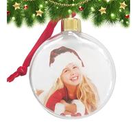 Christmas Photo Decorations - Small Transparent and Fillable Frames | Perfect for Decorating Tree and Wall, Portable Hanging Ornaments That Add A Special Touch To Your Decoration
