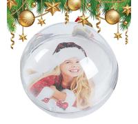 Christmas Photo Decorations - Small Transparent and Fillable Frames | Perfect for Decorating Tree and Wall, Portable Hanging Ornaments That Add A Special Touch To Your Decoration