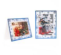 Christmas Photo Frame Cards with Envelopes Pack of 6 | Fits 6"x4" Photos | Personalised Festive Greeting Cards | Landscape or Portrait | Blank Inside | Card Stock