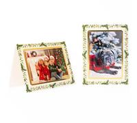 Christmas Photo Frame Cards with Envelopes Pack of 6 | Fits 6"x4" Photos | Personalised Festive Greeting Cards | Landscape or Portrait | Blank Inside | Card Stock
