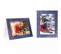Christmas Photo Frame Cards with Envelopes Pack of 6 | Fits 6"x4" Photos | Personalised Festive Greeting Cards | Landscape or Portrait | Blank Inside | Card Stock