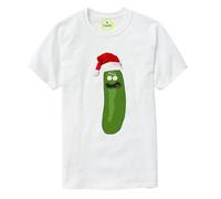 Christmas Pickle Santa T-Shirt, Rick Festive Kids Men's Women's Tee Top Unisex White