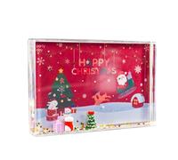 Christmas Picture Frame | Liquid Quicksand Display | Christmas Decorations Glitter Picture Frame Display Frames for Home