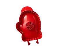 Christmas Pie Maker Mold Red PP Pastry Press with Hinged Seal Design Party Dessert Prep Tools Home Holiday Pastry Press Christmas Hand Pie Mold Dough Crimper Dessert Prep Tool