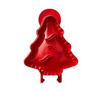 Christmas Pie Maker Mold Red PP Pastry Press with Hinged Seal Design Party Dessert Prep Tools Home Holiday Pastry Press Christmas Hand Pie Mold Dough Crimper Dessert Prep Tool